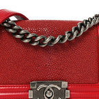 Galuchat Stingray Small Boy Flap Red
