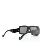 Acetate Paula's Ibiza Dive In Mask Sunglasses LW40064U Black Silver