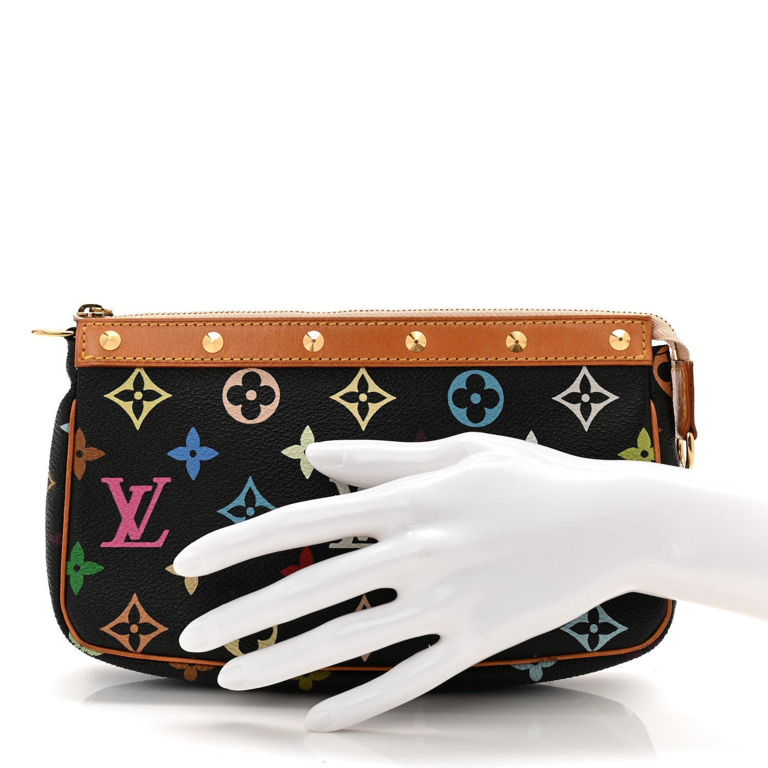 Monogram Multicolor Pochette Accessories Black