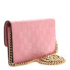 Guccissima Icon Chain Wallet Carmine Rose