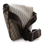 GG Supreme Monogram Belt Bag Dark Brown