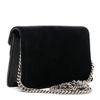 Suede Super Mini Dionysus Shoulder Bag Black