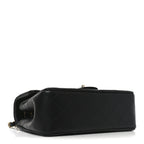 Lambskin Quilted Mini Rectangular Flap Black
