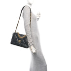 Goatskin Quilted Large Chanel 19 Flap Black