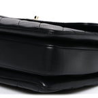 Lambskin Quilted Medium Trendy CC Flap Dual Handle Bag Black