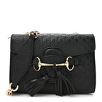 Microguccissima Mini Emily Chain Shoulder Bag Black
