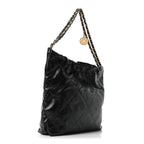Calfskin Quilted Small Chanel 22 Black