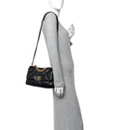 Lambskin Quilted Medium Chanel 19 Flap Black