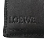Grained Calfskin Vertical Bi-fold Wallet Black