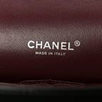 Lambskin Quilted Maxi Double Flap Black