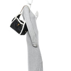 Crumpled Sheepskin Shearling Quilted Small Chanel 25 Handbag Black White