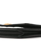 Lambskin Quilted Boy Wallet On Chain WOC Black