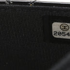 Patent Calfskin Quilted Boy Wallet On Chain WOC Black