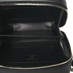 Caviar Quilted CC Filigree Vanity Clutch With Chain Black