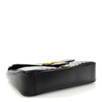Calfskin Matelasse Medium GG Marmont Shoulder Bag Black