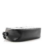 Calfskin Matelasse Monochrome Small GG Marmont Chain Shoulder Bag Black