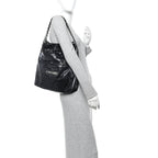 Shiny Calfskin Quilted Chanel 22 Black