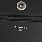 Caviar Quilted Boy Wallet On Chain WOC Black