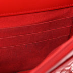 Glazed Calfskin Quilted Reissue Wallet On Chain WOC Red