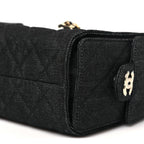 Denim Quilted Mini Chanel 25 Handbag Dark Blue