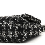 Tweed Quilted Large Chanel 19 Flap Black Silver Ecru