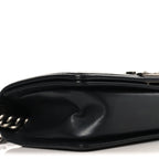 Lambskin Braided Woven Medium Boy Flap Black
