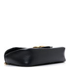 Calfskin Matelasse Super Mini GG Marmont Shoulder Bag Black