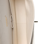 Caviar Quilted Jumbo Double Flap White