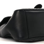 Calfskin Matelasse Small GG Marmont Top Handle Shoulder Bag Black