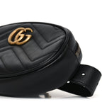 Calfskin Matelasse GG Marmont Belt Bag 85 34 Black