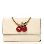 Guccissima Mini Cherry Chain Bag White