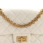 Aged Calfskin Quilted 2.55 Reissue Mini Flap White