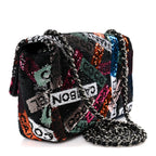 Sequin Logo Small Flap Ruthenium Multicolor