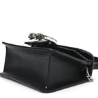 Dollar Calfskin Crystal Mini Dionysus Top Handle Bag Black Crystal