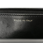 Shiny Lambskin Quilted CC Pearl Wallet on Chain WOC Black