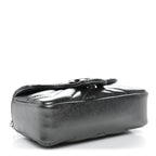 Metallic Lambskin Matelasse Mini GG Marmont Shoulder Bag Piombo