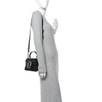Satin Crystal GG Monogram Mini Dionysus Top Handle Bag Black