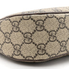 GG Supreme Monogram Textured Dollar Calfskin Web Small Ophidia GG Handbag Beige Ebony New Acero