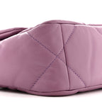 Goatskin Quilted Medium Chanel 19 Flap Purple