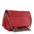 Lambskin Half Moon Wallet On Chain WOC Red
