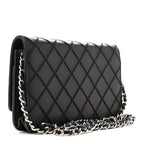Calfskin Whipstitch Wallet On Chain WOC Black