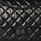 Glazed Calfskin Quilted 2.55 Reissue 226 Flap So Black