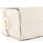 Caviar Quilted Mini Chanel 25 Handbag White