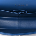 Caviar Chevron Quilted Jumbo Double Flap Blue