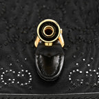 New Canvas Charisma Calfskin Crystal GG Monogram Mini Jackie 1961 Hobo Black