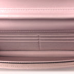 Caviar Quilted Studded CC Wallet on Chain WOC Light Pink