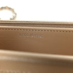 Caviar Quilted Wallet on Chain WOC Beige