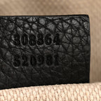 Pebbled Calfskin Small Soho Disco Bag Black