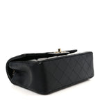 Lambskin Quilted Mini Rectangular Flap Black