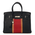 Fjord Barenia Crinoline Club Birkin 35 Bleu Indigo Fauve Rouge